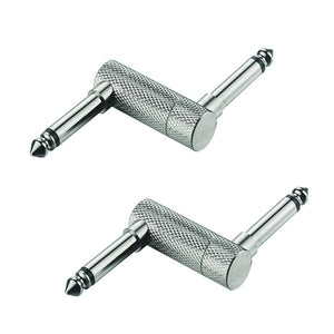 Creanoso Guitar Pedal Crank Coupler - 2 pack - 1/4 TS Offset Jacks Pedal Connector