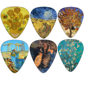 Vincent Van Gogh Guitar Picks - Famous Fine Art Painting Collection - Assorted Pack Set
